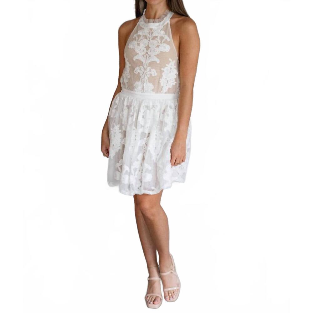 NEW A FATHER'S LOVE everlasting love mini dress in cream